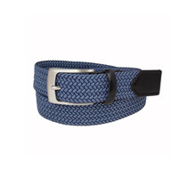 Glenayr Multi-Colour Braided Golf Belt - Blue/White