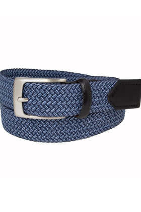 Glenayr Multi-Colour Braided Golf Belt - Blue/White