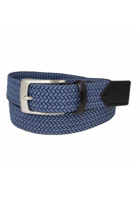 Glenayr Multi-Colour Braided Golf Belt - Blue/White