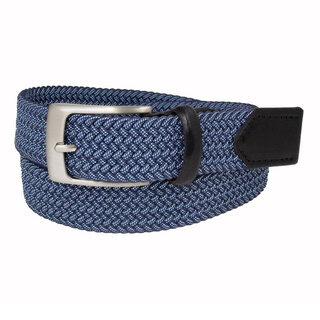 Glenayr Multi-Colour Braided Golf Belt - Blue/White