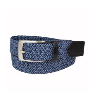 Glenayr Multi-Colour Braided Golf Belt - Blue/White
