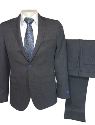 Paul Betenly Ronaldo Birdseye Suit Jacket - Grey