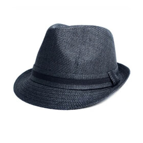 Westend Straw Fedora - Black