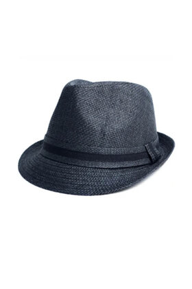 Westend Straw Fedora - Black