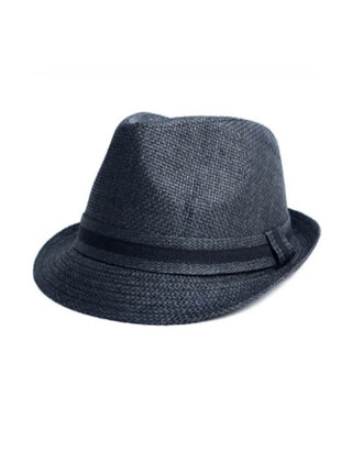 Westend Straw Fedora - Black