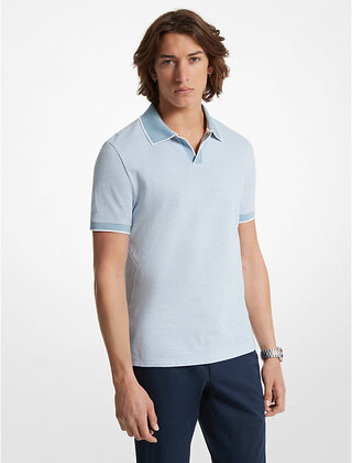 Michael Kors Vacation Textured Johnny Polo - Chambray