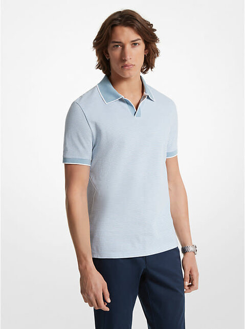 Michael Kors Vacation Textured Johnny Polo - Chambray