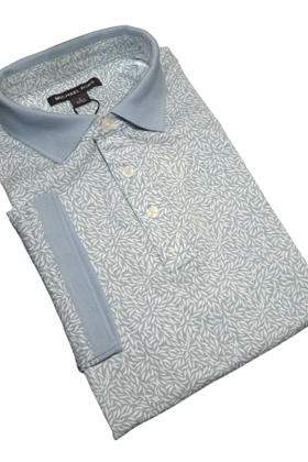 Michael Kors  pattern polo - baby blue