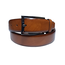 Lindenmann Curved Full Grain Leather Belt - Cognac