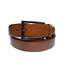Lindenmann Curved Full Grain Leather Belt - Cognac