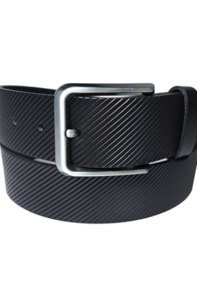 Lindenmann Open Edge Leather Belt - Black