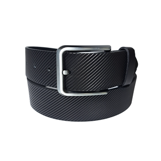 Lindenmann Open Edge Leather Belt - Black