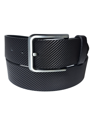 Lindenmann Open Edge Leather Belt - Black