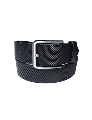 Lindenmann Open Edge Leather Belt - Black