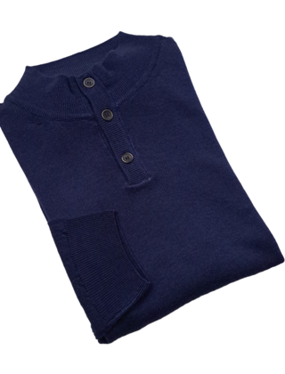Horst Henley Sweater - Dark Blue