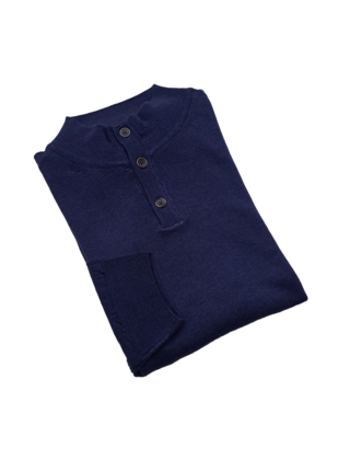 Horst Henley Sweater - Dark Blue