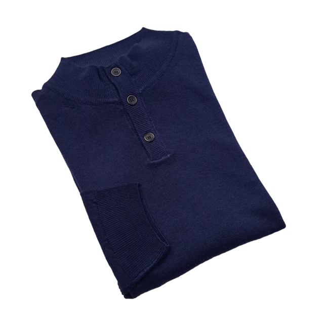 Horst Henley Sweater - Dark Blue