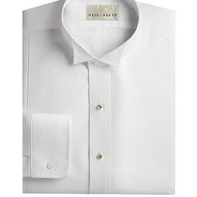 PIQUE DRESS SHIRT WHITE
