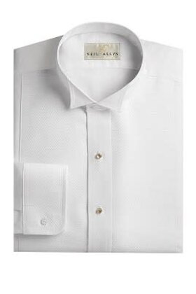 PIQUE DRESS SHIRT WHITE