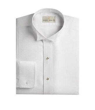 PIQUE DRESS SHIRT WHITE