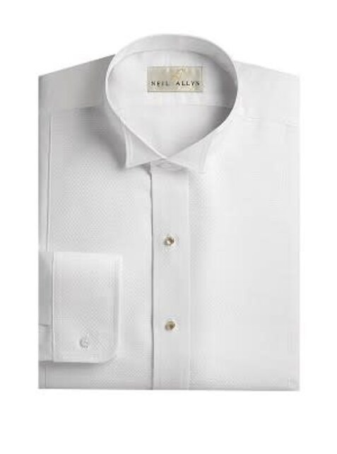 PIQUE DRESS SHIRT WHITE
