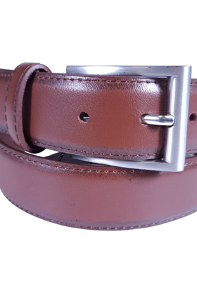 Vangelo Classic Leather Dress Belt - Brown