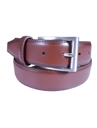 Vangelo Classic Leather Dress Belt - Brown