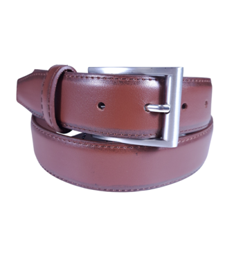 Vangelo Classic Leather Dress Belt - Brown