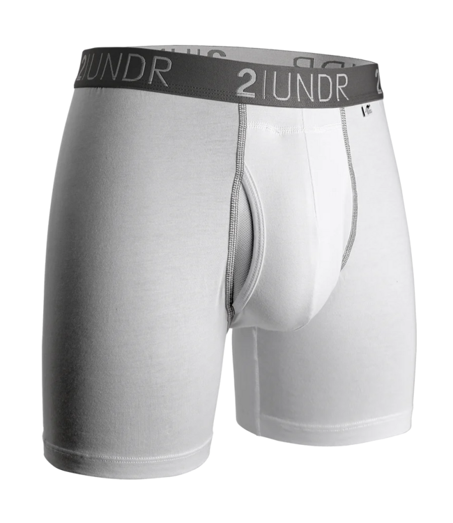 2UNDR 2UNDR SWING SHIFT Boxer Brief - White/Grey