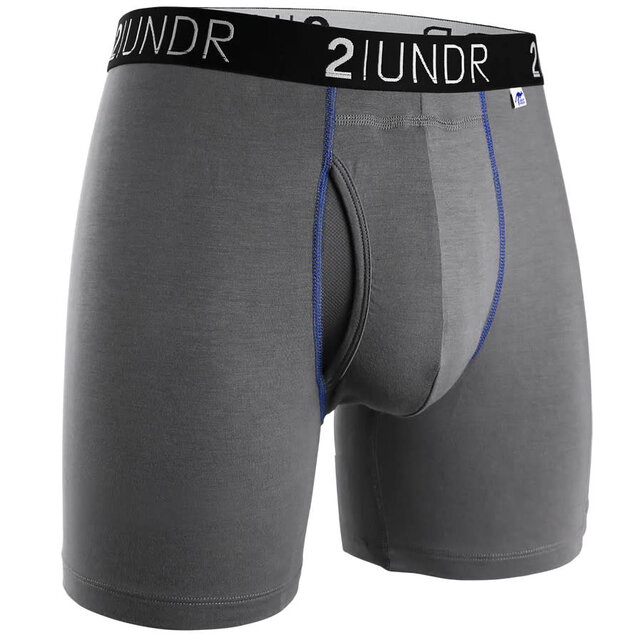 2UNDR SWING SHIFT Boxer Brief - Grey/Blue