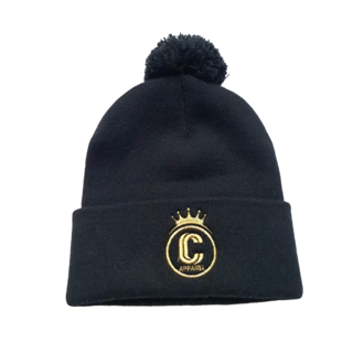 CC APPAREL CLASSIC POM POM TOQUE BLACK