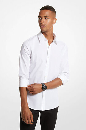 MICHAEL KORS WHITE COTTON DRESS SHIRT