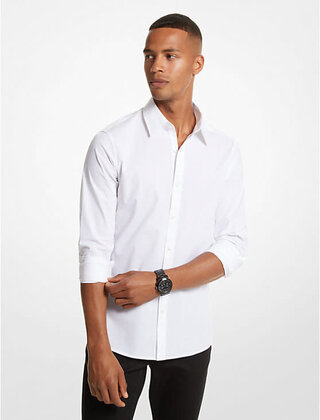 MICHAEL KORS WHITE COTTON DRESS SHIRT