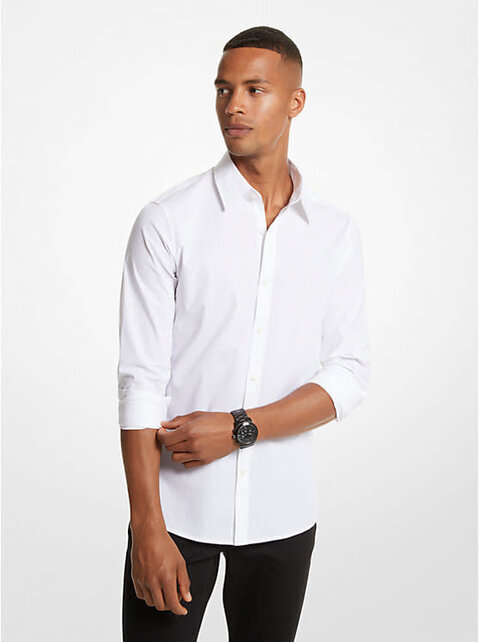 MICHAEL KORS WHITE COTTON DRESS SHIRT MICHAEL KORS WHITE COTTON DRESS SHIRT