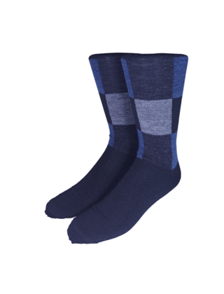 Collins Clothiers Wool Colourblock Socks - Black