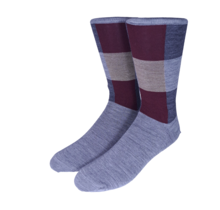 Collins Clothiers Wool Colourblock Socks - Charcoal