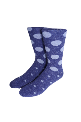 Collins Clothiers Large Dot Socks - Denim