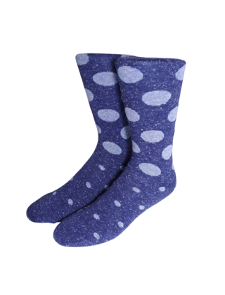 Collins Clothiers Large Dot Socks - Denim