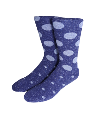 Collins Clothiers Large Dot Socks - Denim
