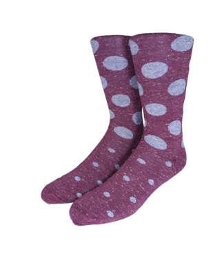 Collins Clothiers Large Dot Socks - Bordeaux