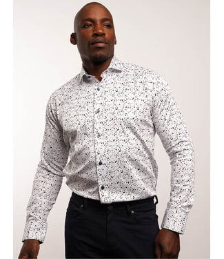 7 Downie St. 7 Downie St. Patterned Dress Shirt - White - SW 1096 LS
