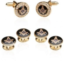Crystal Gold Masonic Set for Freemasons