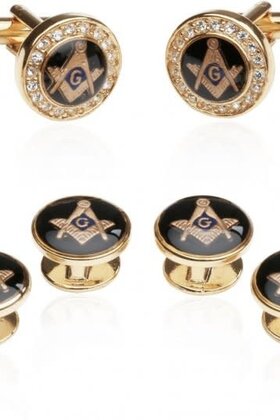 Crystal Gold Masonic Set for Freemasons