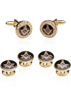 Crystal Gold Masonic Set for Freemasons