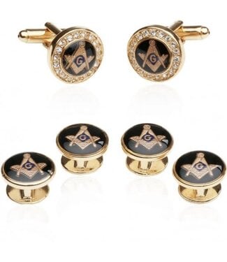 Crystal Gold Masonic Set for Freemasons