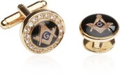 Crystal Gold Masonic Set for Freemasons