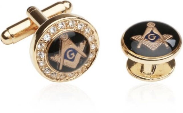 Crystal Gold Masonic Set for Freemasons
