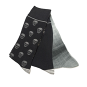 Robert Graham Multi Pattern Skull 3-Pack  Socks - Black Robert Graham Multi Pattern Skull 3-Pack  Socks - Black