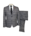 Alpha & Steele Plaid Suit - Black & Grey