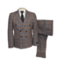 Alpha & Steele Plaid Suit - Black & Orange
